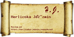 Herlicska Jázmin névjegykártya